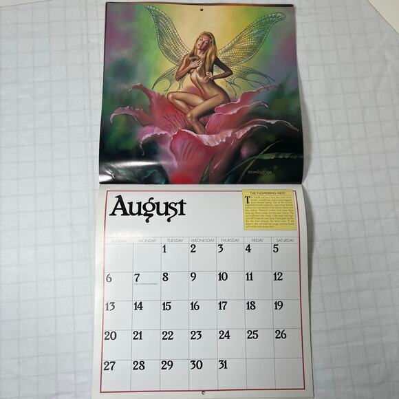Vintage 1995 Boris Vallejo Fantasy Calendar - Unused same dates again in 2034 - Picture 13 of 16